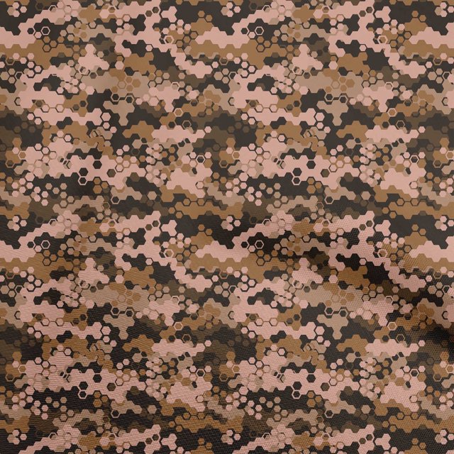 oneOone Georgette Viscose Rust Brown Fabric Abstract Sewing Material Print Fabric By The Yard 42 Inch Wide
