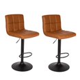 thumbnail image 1 of Bronte Living Leatherette Bar Stool with Adjustable Height, 360 Swivel Design, Comfortable Mid-Backrest, Pedestal Base with Footrest for Kitchen, Pub - Series Clementine - Set of 2, 1 of 6