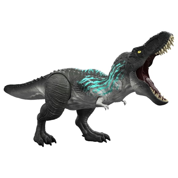 Jurassic World Muscle Madness Tyrannosaurus Rex Action Figure, T-Rex with Grow Feature & Roar