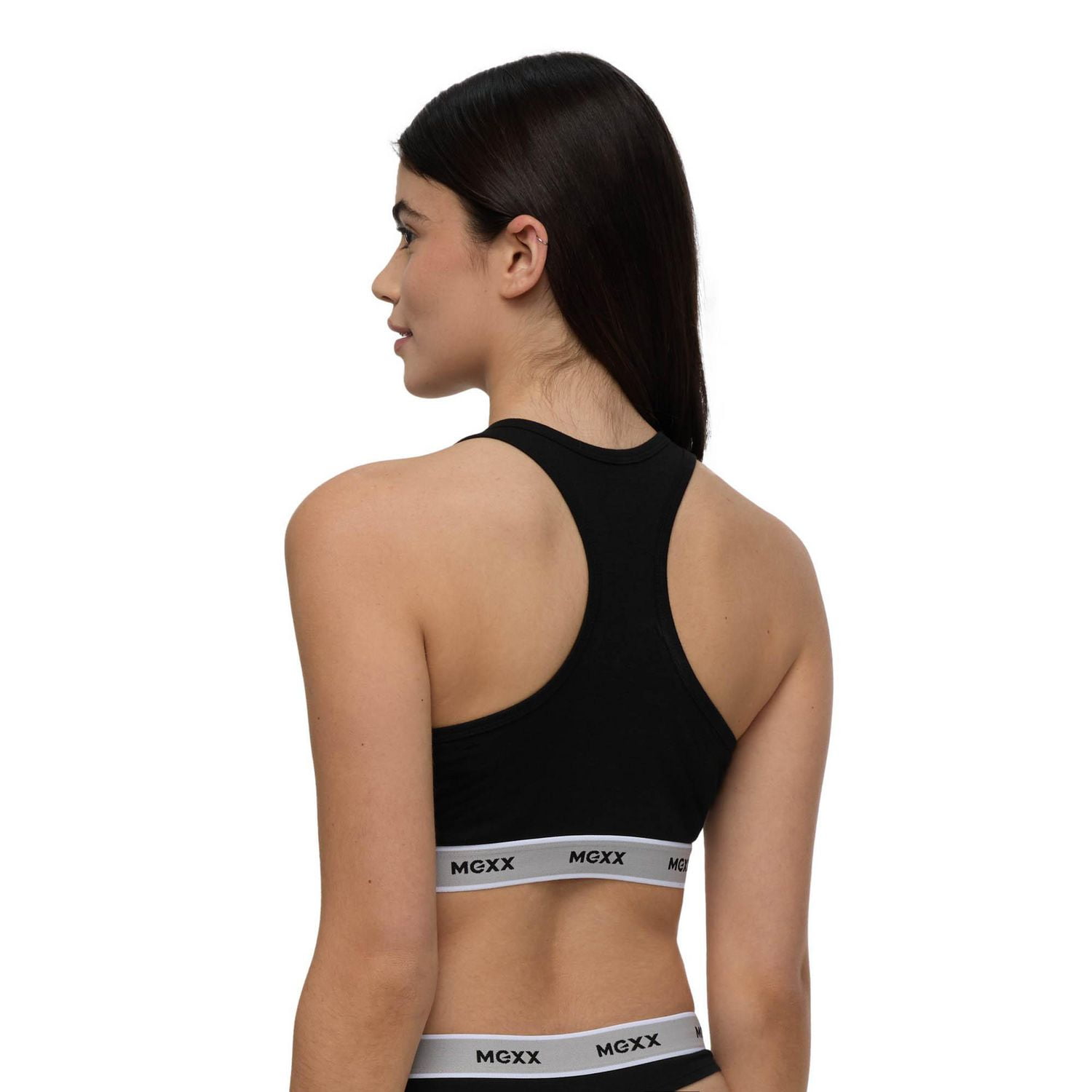 Paquet de 2 bralettes dos nageur avec bande élastiques à motif Mexx pour femmes