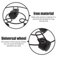 thumbnail image 2 of SHISUYAN Round Flower Pot Holder Flowerpot Base Balcony Flower Planter Stand with Wheel, 2 of 9