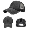 thumbnail image 3 of Unisex Men Women Solid Color Sun Hat Adjustable Baseball Cap Hip Hop Hat, 3 of 4