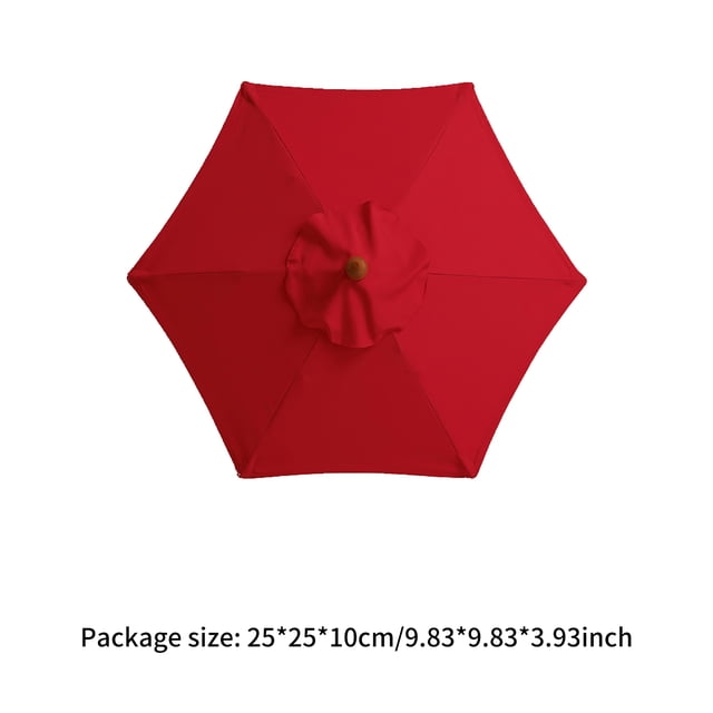 Patio Umbrella Canopy Polyester Cloth Umbrella Canopy Replacement UV-Resistant Umbrella Canopy Cover Rainproof Umbrella Outdoor Umbrella Replacement Cloth for Garden Courtyard