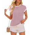 thumbnail image 3 of T-shirts à Manches Courtes pour Femmes Rose G, 3 of 7