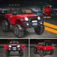 thumbnail image 4 of Costway Camion pour Enfants 12 V à Chevaucher, Voiture RC avec Lumières DEL, Coffre Musical, Rouge, 4 of 10