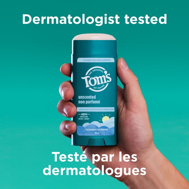 Tom's of Maine Unscented Natural Deodorant for Men and Women