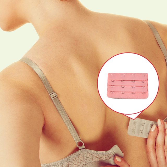Extension Strap Bra Extenders Buckle 4 Universal Extension Strap Hook Breathable Practical Accessories Adjustable Replacement 3 Rows Underwear cream pink
