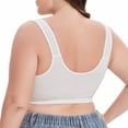 thumbnail image 4 of Plus Size Bra No Underwire Vest Style Lace Front Button Bra Women Bras plus Size Pack Sports Bras Underwire Strong Support Sports Bras for Women Staples Bra Bra's for Women, 4 of 9