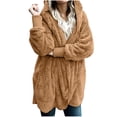thumbnail image 5 of Fiogavroetic Women's Oversized Open Front Hooded Draped Pockets Cardigan Coat, 5 of 5