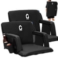 thumbnail image 1 of Garvee 24.5" Wide Stadium Seats with Back Support, 6 Adjustable Angle, Pockets, Cup Holders, Black, 1 of 7
