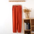 thumbnail image 2 of XZNGL Fashion Women Solid Color Sashes Straight Casual Long Pants Trousers, 2 of 3