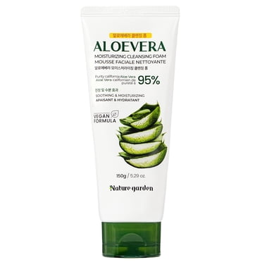Nature Garden, mousse nettoyante pour le visage à l’aloe vera 150g