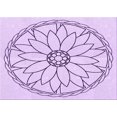 thumbnail image 1 of Ahgly Company Tapis d'Intérieur Rectangulaire Transitionnel Lavable à la Machine, Lilas Violet Riche, 2 Pieds x 3 Pieds, 1 of 7