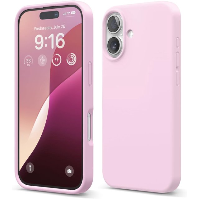 KOMI Compatible with iPhone 16 Pro Max Case, Premium Liquid Silicone Case, Full Body Protective Cover, Shockproof, Slim Phone Case, Anti-Scratch Soft Microfiber Lining, 6.9 inch Hot Pink