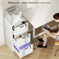 thumbnail image 4 of HOMCOM Office File Cabinet with 3 Drawers, Vertical Filing Cabinet, White, 4 of 10