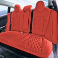 thumbnail image 2 of FH Group Neoprene Waterproof Custom Fit Car Seat Covers for 2017-2024 Tesla Model 3 Solid Red Rear Set, 2 of 5