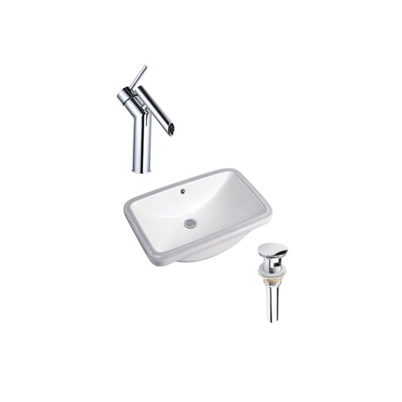 DROP Bath and Kitchen DR091142 Undermount Bathroom Sink Set