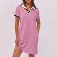 thumbnail image 3 of Dvprdro Robe d'Été pour Femmes Mode Classique Manches Courtes Mini Robe Décontractée Ample avec Poches Chemise de Tennis Golf, 3 of 5