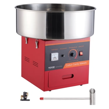 VEVOR Machine Électrique pour Barbe à Papa, Fabricant de Fil Dentaire 1000 W, Machine Commerciale pour Barbe à Papa avec Bol en Acier Inoxydable, Cuillère à Sucre et Tiroir, Parfait