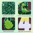 thumbnail image 4 of Fashion Creative Green Cartoon Number Candle, 3D Shaped Birthday Party Wax Candle, Decorative Age Digit Taper for Cake Celebration, 4 of 6