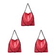 thumbnail image 3 of kurtrusly 1/2/3 Wide Application Convenient And Practical Chain Handbag For Women - Foldable Shoulder Bag Fashion PU Chain Shoulder Bag red 3PCS, 3 of 6