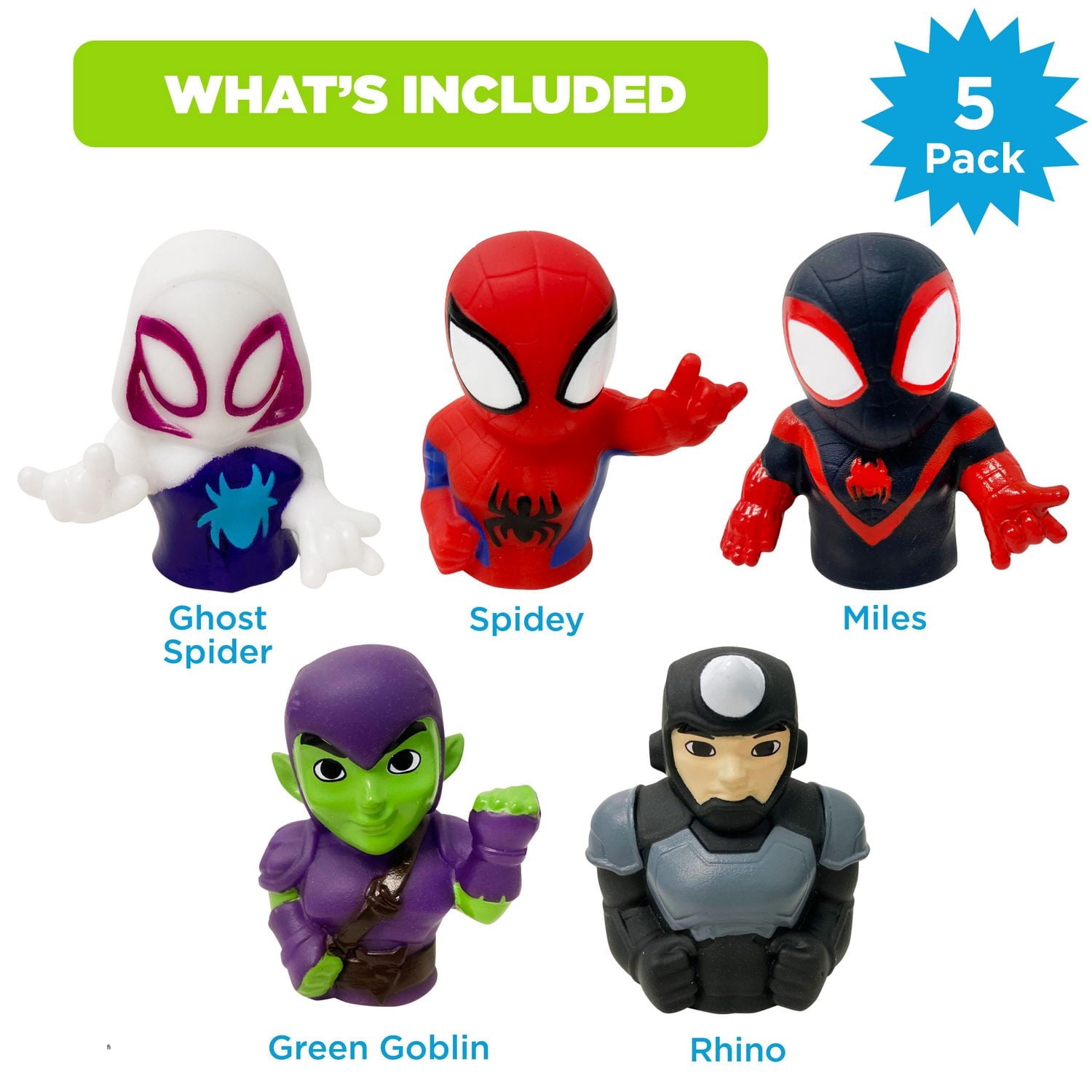 Spidey et ses incroyables amis marionnettes à doigt 5 pièces