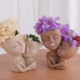 thumbnail image 4 of Flower Arrangement Flower Pot,Double Headed Human Flower Double Headed Human Flower Pot Double Headed Human Resin Crafts Smooth Operation, 4 of 10