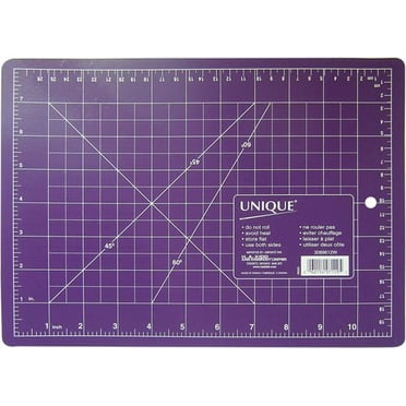 UNIQUE Double-Sided Self-Healing Cutting Mat 23 × 30 cm (11.8 in) vert, violet