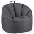 thumbnail image 1 of Bouclair Dark Grey Canvas Bean Bag, 1 of 10