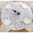 thumbnail image 4 of ziyahi Nappe Ronde en PVC Imperméable Housse de Table Déco Maison Gris Chrysanthème, 4 of 9