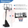 thumbnail image 3 of Goplus 4.9-10 FT Basketball Hoop System with 44 Inch Shatterproof Backboard with Wheels, 3 of 10