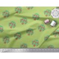 thumbnail image 3 of Soimoi Georgette Viscose Fabric Leaves & Lotus Block Print Sewing Fabric Yard 42 Inch Wide, 3 of 3