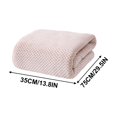 thumbnail image 2 of Suncoda Washclo, Solid Color Pineapple Reseau High Density Fleece Marginal Bath Towel Adult Solid Color Enlarged Bath Towel Thickened Marginal Towel 35X75Cm, 2 of 4