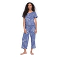 thumbnail image 1 of Iyla Women's Two Piece Capri Pajama Set, 1 of 6