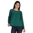 thumbnail image 1 of Moomaya Haut en Dentelle Style Victorien pour Femmes Manches Longues Tunique Décontractée Unie, 1 of 6