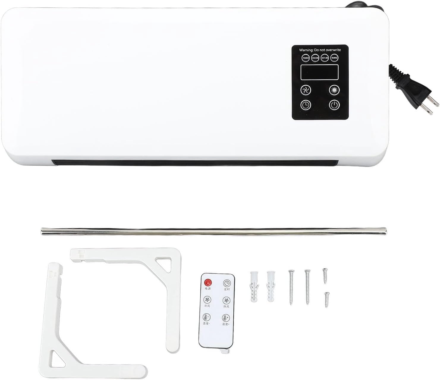 EGNMCR Smart Wall Heater Electric Space Heater For Bedroom 1500W Remote Control Wall Mount Heater For Indoor Space Heater Fast Heating And Machine Towel Dry refrigeration products