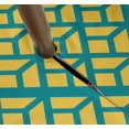 thumbnail image 4 of Vargottam Indoor/OutdoorRoundTablecloth 58 InchTablecloth with Umbrella Hole & Zip- Waterproof TableCloth TableCovers for Backyard Table -Teal Blue & Yellow, 4 of 7
