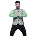 thumbnail image 4 of Atasi Printed Wedding Jackets For Men Nehru Jacket Waist Coat For Festive Season-Small, 4 of 6