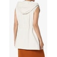 thumbnail image 4 of TheMogan Women's PLUS Drawstring Loose Fit Utility Vest Sleeveless Military Jacket, 4 of 7
