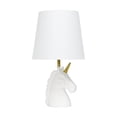 thumbnail image 1 of Lampe de table licorne étincelante or et blanc Simple Designs, 1 of 9