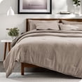 thumbnail image 1 of Bare Home Ensemble Literie Chinée 7 Pcs, Grand Lit, Taupe Chiné, 1 of 5