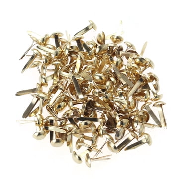 Miangastore 100 Pcs Golden Mini Brads for DIY Use Made of Durable Iron Material Very Easy to Install 5.5x11mm
