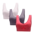 thumbnail image 1 of Posijego 3 Pack Sports Bra for Women Full Coverage Wireless Bra High Impact Support Bra Workout Yoga Running, 1 of 3