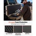 thumbnail image 4 of VEVOR Hard Rifle Case, Lockable Rifle Case with Pre-cut Foams, 50 in Movable Gun Storage with Wheels, IP67 Waterproof & Dustproof Pistol Storage for Rifle, Shotgun, Airsoft Gun, Khaki, 4 of 9