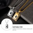 thumbnail image 2 of 1Pc Man Stainless Steel Necklace Queen of Spade Pattern Neck Chain for Man, 2 of 7