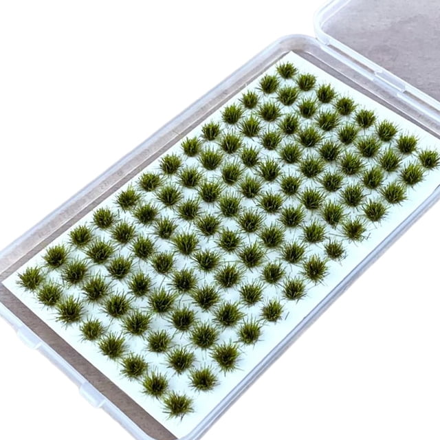 tamizeot Grass Tuft Model Diorama Layout for Light Decor Train Railroad Green Light Green 4x6mm