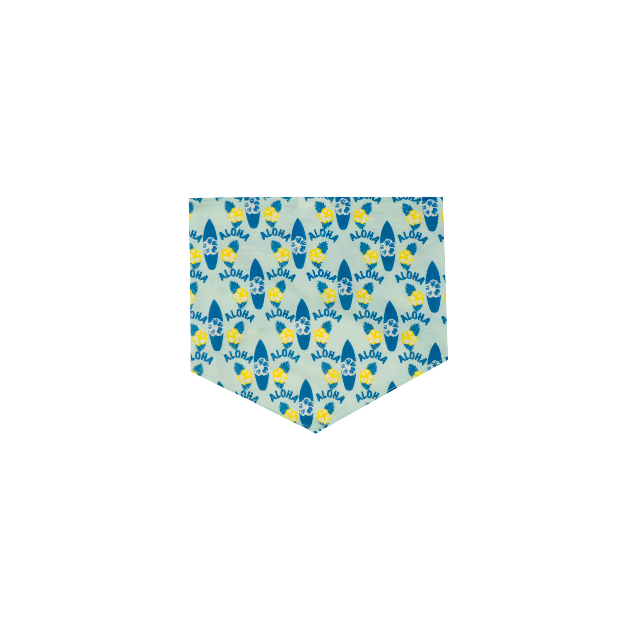 Bandana pour chien One Paw, imprimé Aloha Surf, léger, plusieurs tailles, bleu aqua, chiens