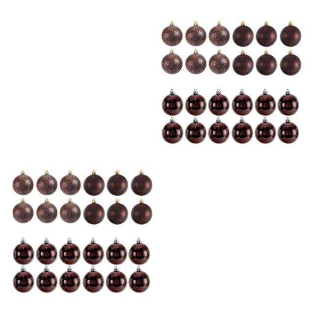 Transemion 24pieces Effective Decoration Balls Easy To Christmas Essentials Durable coffee 2Set