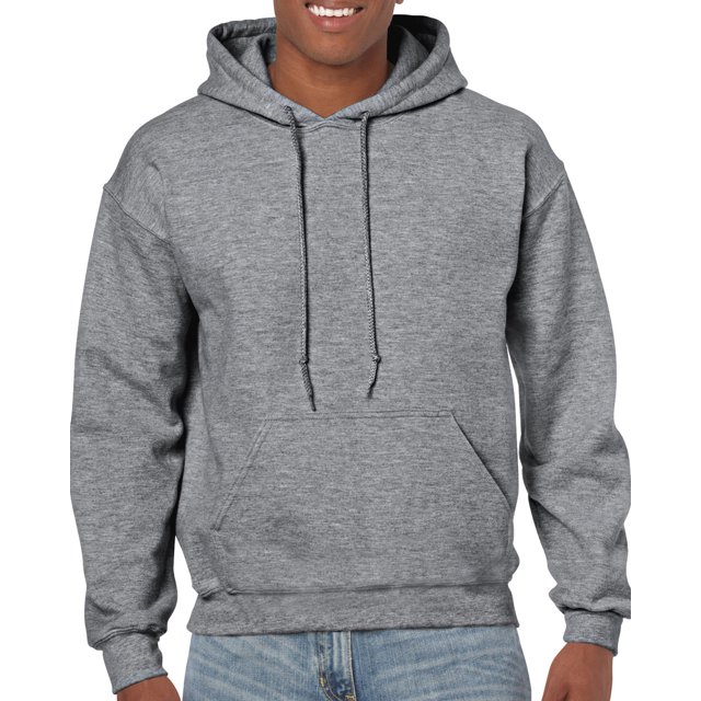 Gildan Mens Heavy Blend Hooded Sweatshirt, 4XL, Graphite Heather