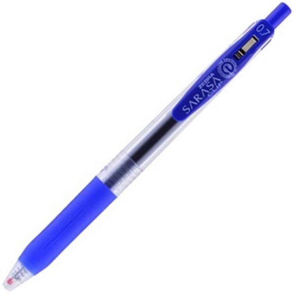 Zebra Pen ZEB48720 0,7 mm Sarasa Clip Gel Pen, Bleu - Lot de 12